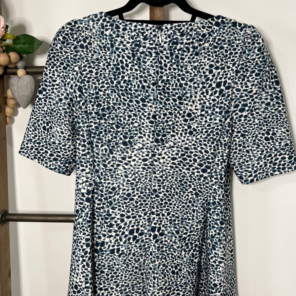 DKNY Blue Black Short Sleeve Above‎ the Knee Work Fit Flare Dress Size 8 - Picture 6 of 9